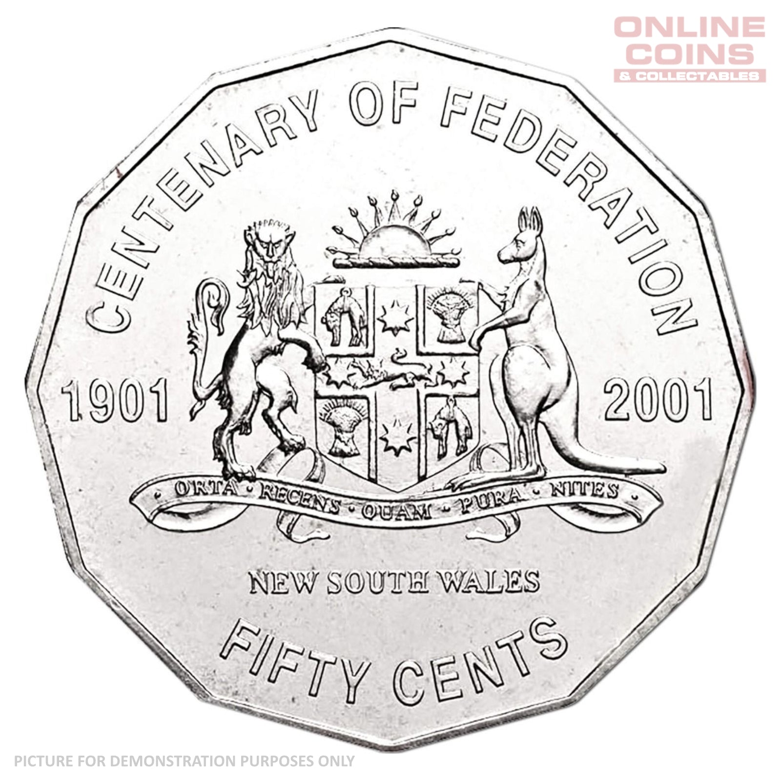 2001 RAM Centenary of Federation 50c Circulating Coin - New South Wales